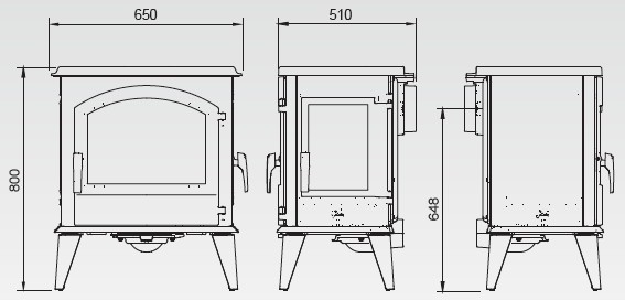 Dimensions Poêle URUS Classic