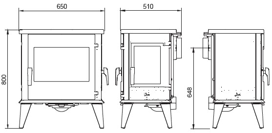 Dimensions Poêle URUS Style